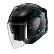 Shark Skwal Jet Reptaia Мотошлем Black Teal Черный