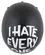 Retro I Hate Everyone Черно-белый