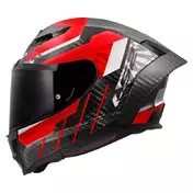 Ls2 Ff807 Dragon Carbon Trax Мотошлем Red Красный