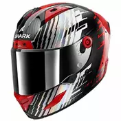 SHARK Aeron Edgy integralhelm Carbon / Red / Chrom
