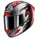 SHARK Aeron Edgy integralhelm Carbon / Red / Chrom