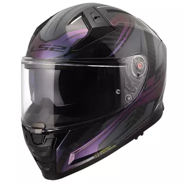 Ls2 Ff811 Vector 2 Carbon Savage Мотошлем Chameleon Фиолетовый