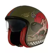 Premier Vintage Pin Up Military Bm 22.06 Мотошлем Зеленый