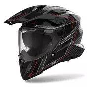AIROH Commander 2 Carbon Stylish integralhelm Carbon / Red Gloss