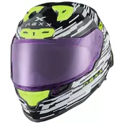 NEXX X.R3R Glitch Racer integralhelm White / Neon