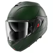 SHARK Oxo Blank Modularhelm Dark / Green / Matt