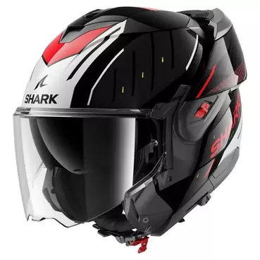 SHARK Oxo Rydger Modularhelm Black / Silver / Red