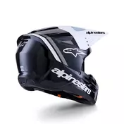 Alpinestars Sm3 Radium Мотошлем Black White Grey Черный
