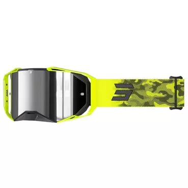 SHOT LITE PATROL Motocross Enduro Mask Fluorescent Yellow Grey