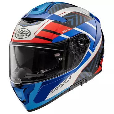 Premier Devil Sz 13 Мотошлем Blue White Red Синий