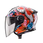 Caberg Flyon 2 Koi Мотошлем White Red Orange Blue Оранжевый