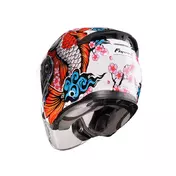 Caberg Flyon 2 Koi Мотошлем White Red Orange Blue Оранжевый
