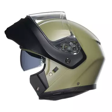 Agv Streetmodular Mono Modular Мотошлем Green Matt Серый