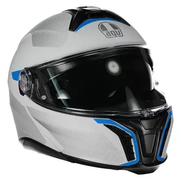 AGV OUTLET Tourmodular Multi MPLK Modularhelm Frequency Light Grey / Blue