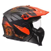 Ls2 Of606 Drifter Gas Мотошлем Grey Orange Matt Оранжевый