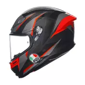 Agv K6 S E2206 Slashcut Мотошлем Black Grey Red Серый
