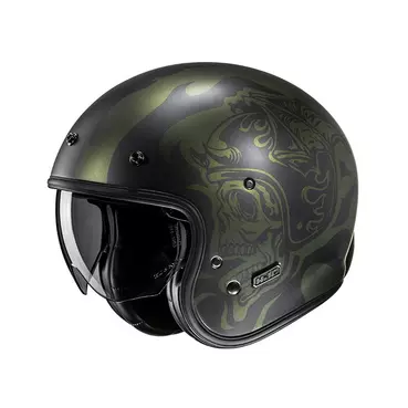 Hjc V31 Flame Мотошлем Green Matt Зеленый