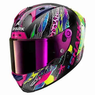 SHARK Aeron Fawn integralhelm Carbon / Violet / Yellow
