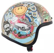 Retro Woodstock Blue, Red, Beige