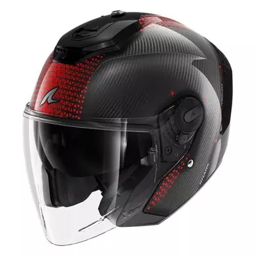 SHARK RS Jet Carbon Ikonik jethelm Glossy / Carbon / Red
