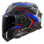 LS2 FF901 Advant X Carbon Future II Modularhelm Бело-синий