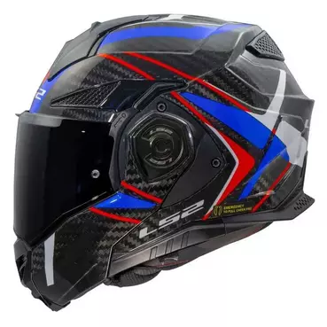 LS2 FF901 Advant X Carbon Future II Modularhelm Бело-синий