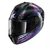 Shark Spartan Rs Reptaia Мотошлем Black Blue Glitter Синий