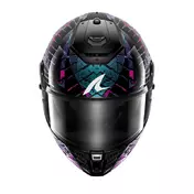 Shark Spartan Rs Reptaia Мотошлем Black Blue Glitter Синий