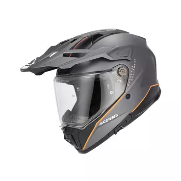 Acerbis Attack Мотошлем Grey Orange Matt Оранжевый