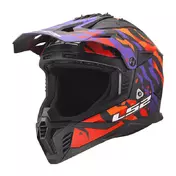 Ls2 Mx708 Fast 2 Grotesk Мотошлем Purple Orange Фиолетовый