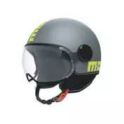 Momodesign Fgtr Classic 2206 Fluo Мотошлем Yellow Matt Серый
