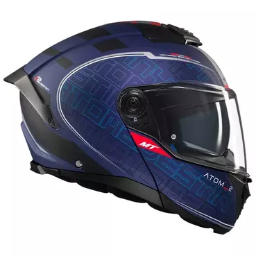 MT Helmets Atom 2 SV Destiny Modularhelm Matt Navy Blue