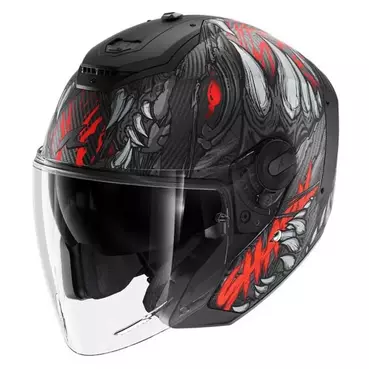 SHARK RS Jet Carbon Shaytan jethelm Black / Red / Anthracite
