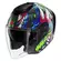 SHARK RS Jet Carbon Shaytan jethelm Black / Green / Violet