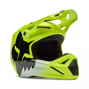 Fox V1 Shield Мотошлем Yellow Fluo Желтый