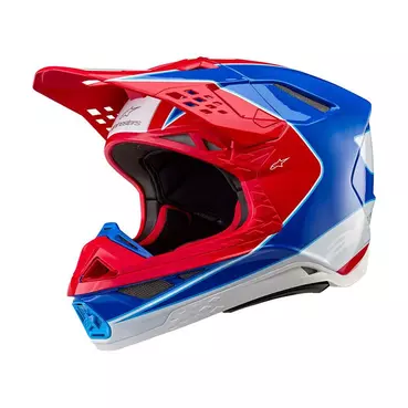 Alpinestars Supertech M10 2206 Aeon Мотошлем Red Blue Синий