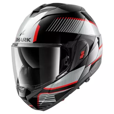 SHARK Oxo Sikter Modularhelm Black / Chrome / Silver