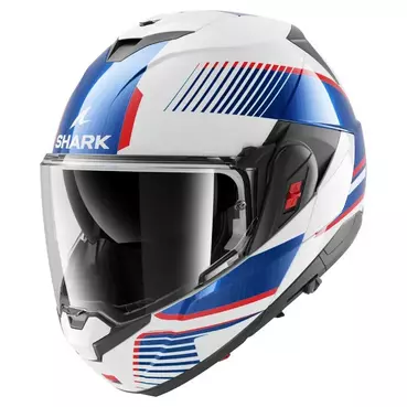 SHARK Oxo Sikter Modularhelm White / Chrome / Blue