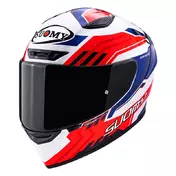 Suomy Track-1 Framework Мотошлем White Red Blue Красный
