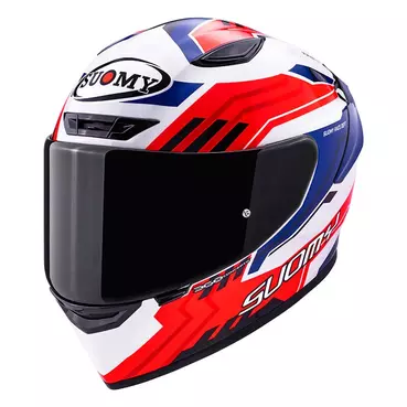 Suomy Track-1 Framework Мотошлем White Red Blue Красный
