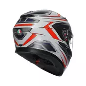 Agv K3 E2206 Space Мотошлем White Matt Red Fluo Серый