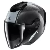 SHARK RS Jet Carbon Blank jethelm Glossy / Carbon / Silver