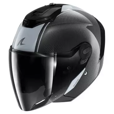 SHARK RS Jet Carbon Blank jethelm Glossy / Carbon / Silver