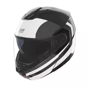 Nolan N90.3 06 Roboto Мотошлем Black Silver White Белый