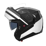 Nolan N90.3 06 Roboto Мотошлем Black Silver White Белый