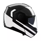 Nolan N90.3 06 Roboto Мотошлем Black Silver White Белый