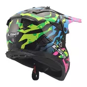 Ls2 Mx708 Fast 2 Grotesk Мотошлем Blue Pink Green Синий