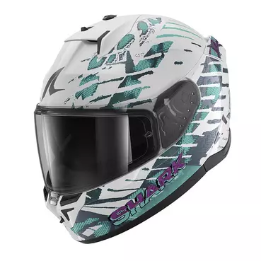 Shark D-skwal 3 Reptaia Мотошлем White Cameleon Белый