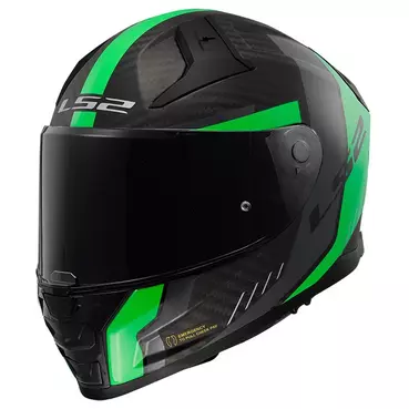 Ls2 Ff811 Vector 2 Carbon Grid Мотошлем Green Зеленый