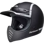 Bell Moto-3 Ece6 Fasthouse Old Road Мотошлем Black White Черный